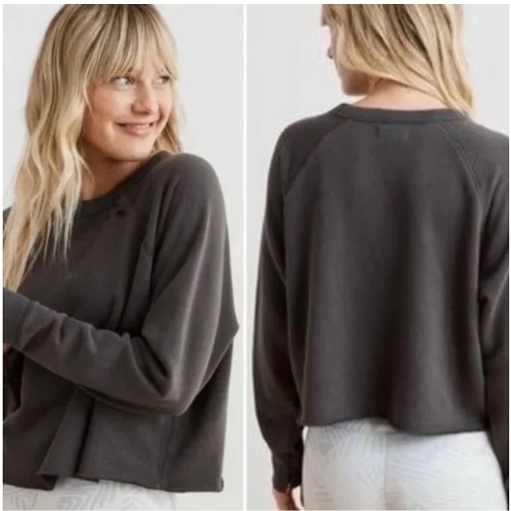 Aerie Sunday Soft Distressed Crew
